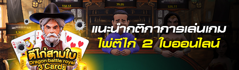 แนะนำกติกาการเล่นเกมไพ่ตีไก่ 2 ใบออนไลน์